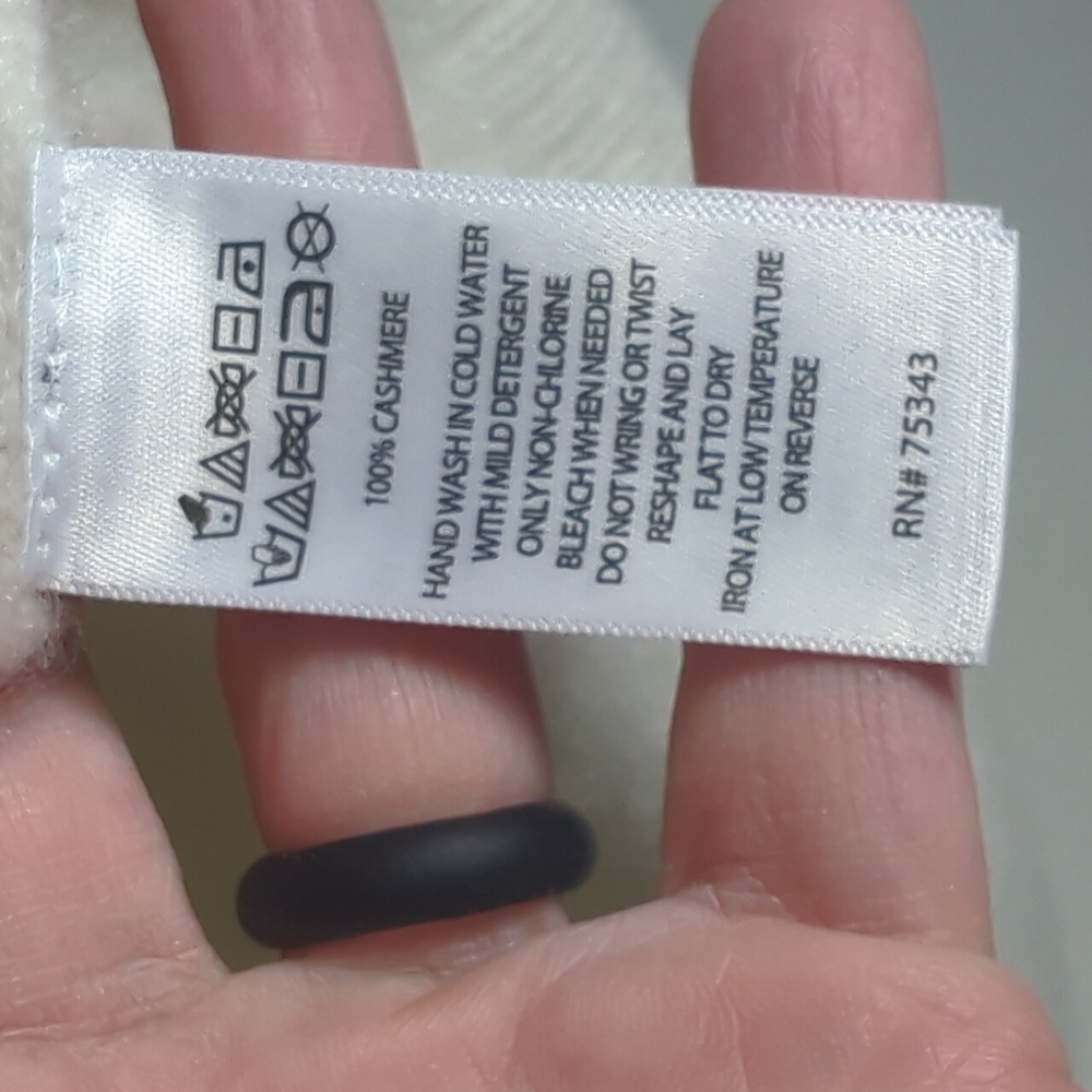 Womens 100% Cashmere‎ Sweater Vest Button Front Ivory Neutral Quiet Luxury XL - Picture 5 of 6